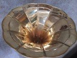 Retro Brass Horn Gramophone Replica Collectible Ornament