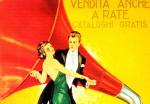 Italy Gramophone Columbia Dancing Couple Vintage Poster