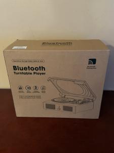 Vintage Bluetooth Turntable with Portable Speaker