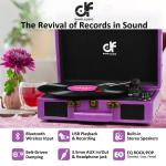 Retro Suitcase Turntable - Bluetooth Portable 3-Speed