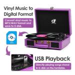 Retro Suitcase Turntable - Bluetooth Portable 3-Speed