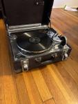 Paillard Swiss Portable Chrome Gramophone Player