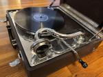 Paillard Swiss Portable Chrome Gramophone Player