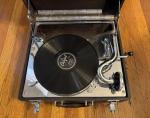 Paillard Swiss Portable Chrome Gramophone Player