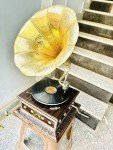 Handmade HMV Gramophone Record Player Replica