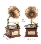 Vintage Mini Wooden Bluetooth Record Player with FM Radio