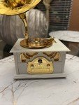 Vintage Replica Gramophone Music Box Jewelry Holder