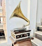 Handmade HMV Gramophone Record Player Replica