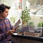Vintage Wireless Belt-Driven Vinyl Record Player