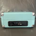 Blue Vintage Suitcase Turntable Portable Record Player