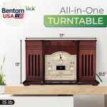 Vintage-Inspired Turntable with Bluetooth and CD Player