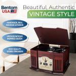 Vintage-Inspired Turntable with Bluetooth and CD Player