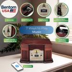 Vintage-Inspired Turntable with Bluetooth and CD Player