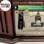 Vintage-Inspired Turntable with Bluetooth and CD Player