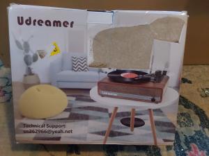 Udreamer Vintage 3-Speed Turntable with Speakers