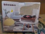 Udreamer Vintage 3-Speed Turntable with Speakers