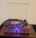 Vintage 3-Speed Bluetooth Vinyl Record Player