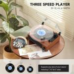 Vintage-Style Wireless Vinyl Record Player with Speakers