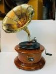 HMV Windup Wood Gramophone Vinyl Player