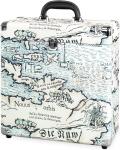 Victrola Retro Map Vinyl Record Carrying Case