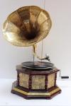 HMV Antique Wind-Up Gramophone with Brass Horn