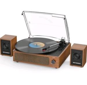 Vintage Style Turntable with External Speakers