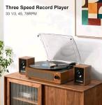 Vintage Style Turntable with External Speakers