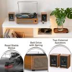 Vintage Style Turntable with External Speakers
