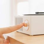 White Vintage Vinyl Bluetooth Speaker, Cute Gift