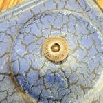 Vintage Thorens Blue Portable Gramophone with Needles