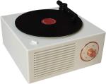 White Vintage Vinyl Bluetooth Speaker, Cute Gift