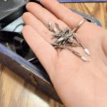 Vintage Thorens Blue Portable Gramophone with Needles