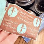 Vintage Thorens Blue Portable Gramophone with Needles