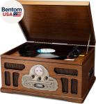 Vintage-Style Turntable with Bluetooth and CD Player