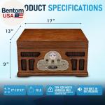 Vintage-Style Turntable with Bluetooth and CD Player