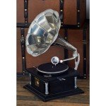 Litton Lane Functional Decorative Gramophone Sculpture