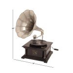 Litton Lane Functional Decorative Gramophone Sculpture