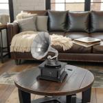 Antique RCA Victor Gramophone with Silver Horn