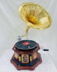 Vintage Style Wooden Replica Gramophone Record Player
