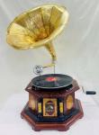 Vintage Style Wooden Replica Gramophone Record Player