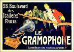 Vintage Paris Gramophone Music Poster Print