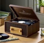 3-in-1 Vintage Vinyl Record Player with Wood Finish