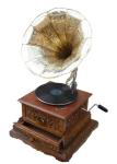 Vintage Solid Gramophone Phonograph with Record Player