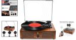 Wireless Vintage Vinyl Record Player with Speakers
