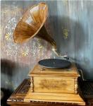 Antique Working Gramophone Phonograph Record Player