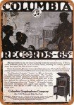 1915 Columbia Gramophones Metal Sign - Vintage Style
