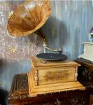 Antique Working Gramophone Phonograph Record Player