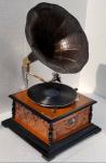 Vintage Wooden Gramophone Phonograph Record Player