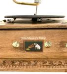 Vintage Copper and Wood Gramophone for Home Decor