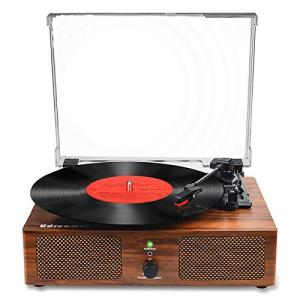 Wireless Vintage Vinyl Record Player with Built-in Speakers